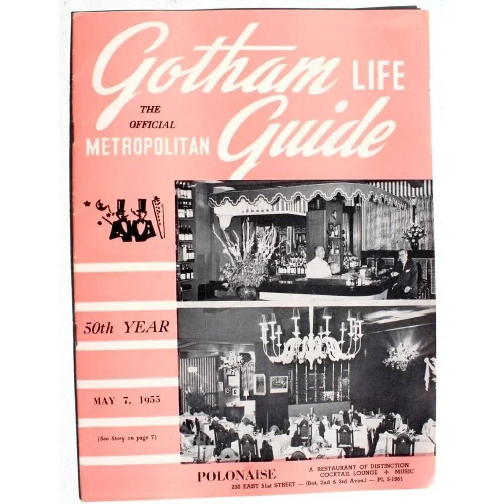 Vintage May 7, 1955 Gotham Life Guide - The Official Metropolitan Magazine